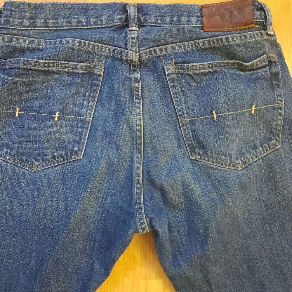 Polo Ralph Lauren 867 Jeans Men's Size 34X30 Denim Blue Classic Fit Leather Tag - Picture 5 of 10